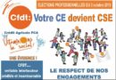 CFDT Crédit Agricole PCA – Élections du 3 au 10 octobre 2019, votre CE devient CSE CFDT Crédit Agricole PCA – Élections du 3 au 10 octobre 2019, votre CE devient CSE