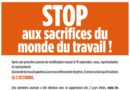 CFDT – On se mobilise jeudi 2 octobre pour dire stop aux sacrifices du monde du travail